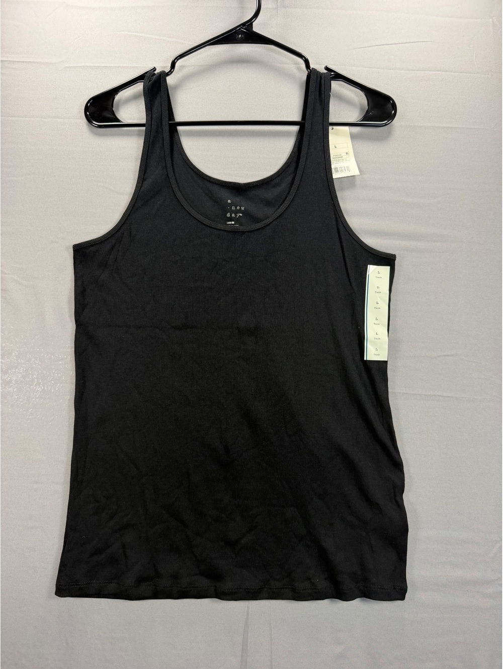 A New Day Woman’s Ribbed Tank Top Black Size L
